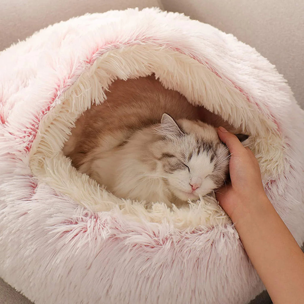 Cozy Plush Cat Cave